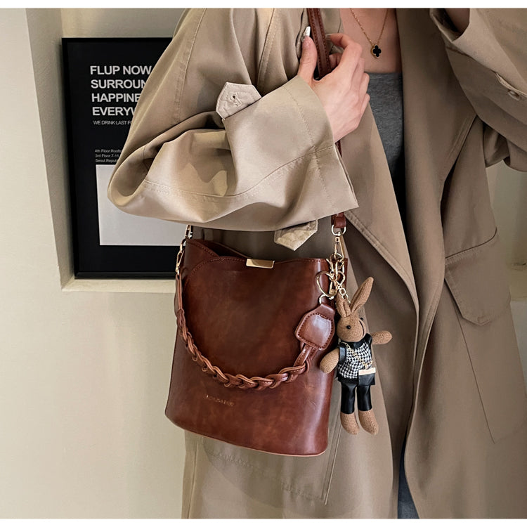 Retro versatile crossbody bag portable bucket bag ED0551