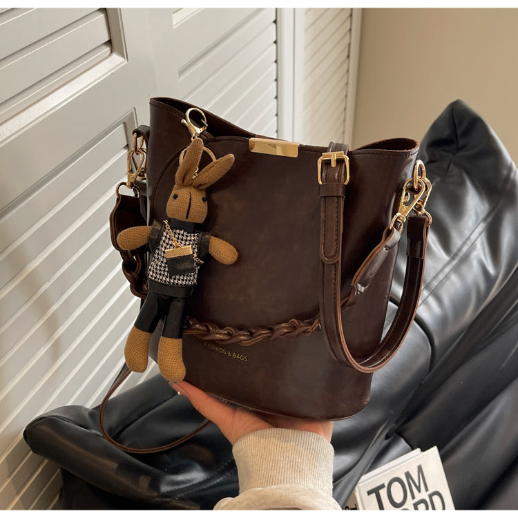 Retro versatile crossbody bag portable bucket bag ED0551