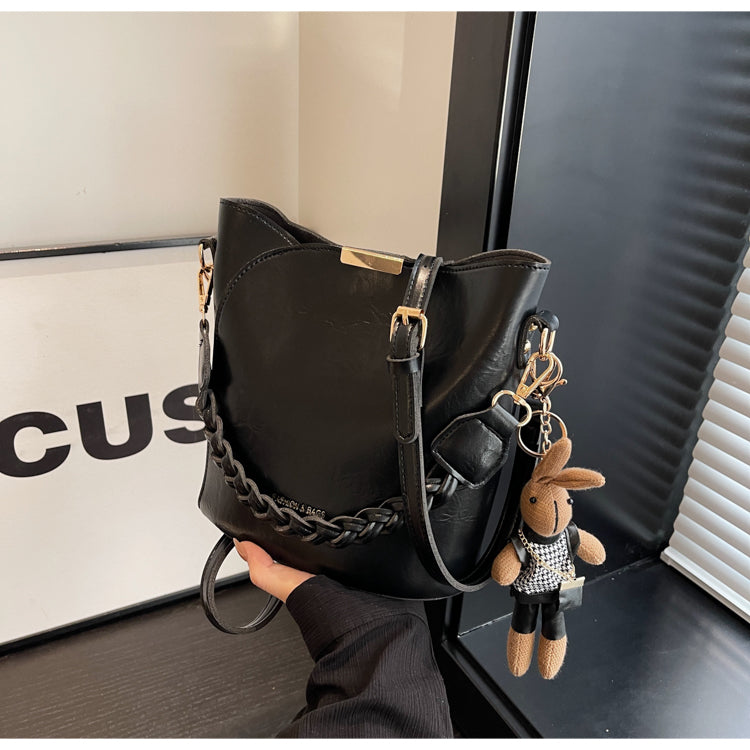 Retro versatile crossbody bag portable bucket bag ED0551