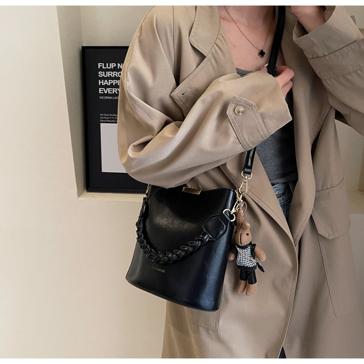 Retro versatile crossbody bag portable bucket bag ED0551
