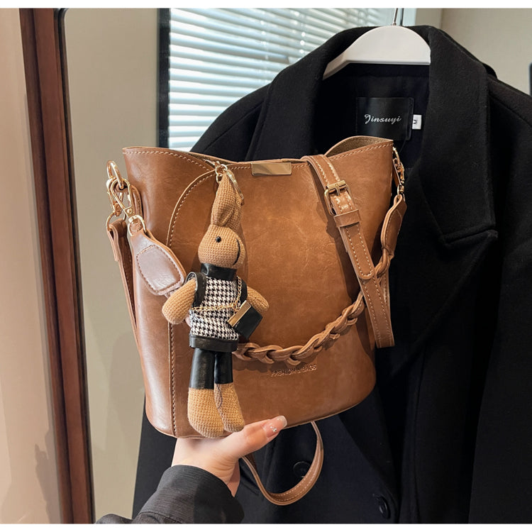 Retro versatile crossbody bag portable bucket bag ED0551
