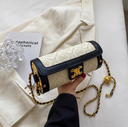 Contrast color chain crossbody bag shoulder bucket bag ED0564