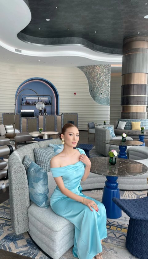 Elegant One-shoulder Sheath Long Prom Dresses Satin Blue Evening Dresses Wedding Guest Dresses ED05666