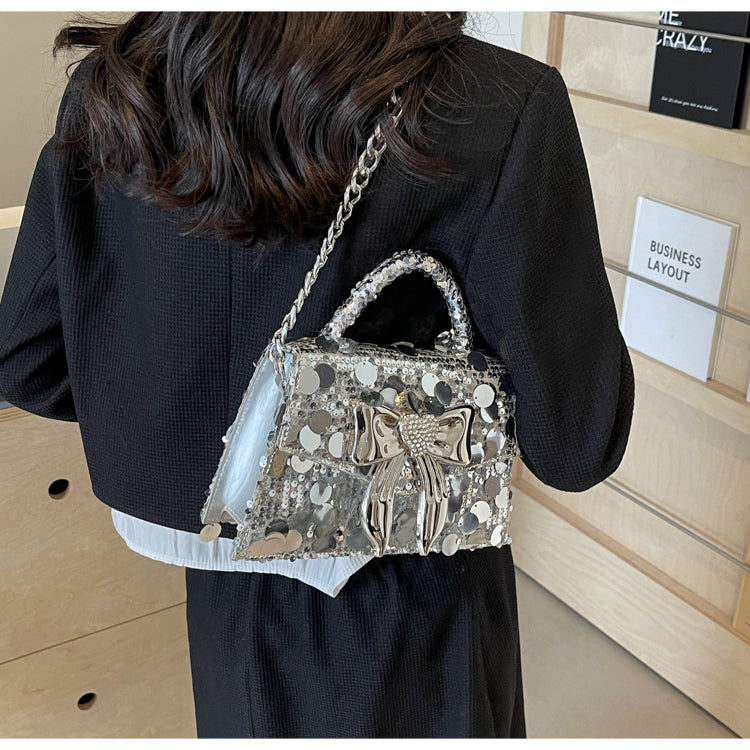 Sequined chain crossbody bag shoulder square bag ED0566