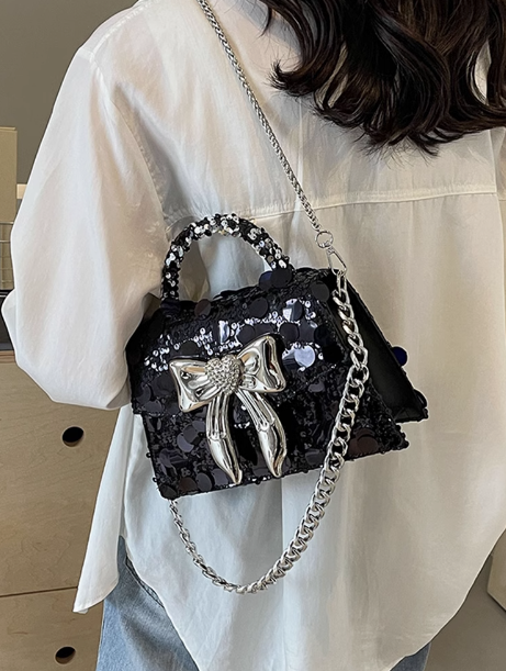 Sequined chain crossbody bag shoulder square bag ED0566