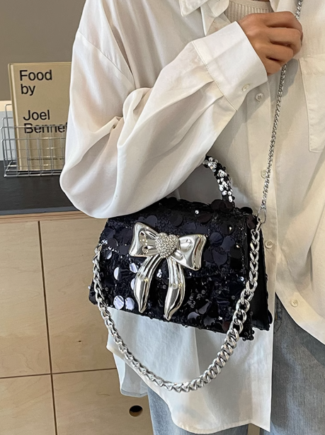 Sequined chain crossbody bag shoulder square bag ED0566