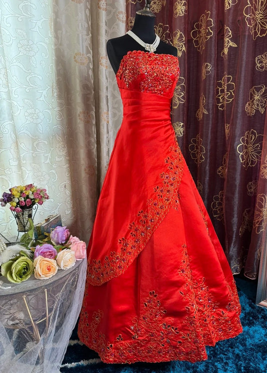 Robes d'anniversaire élégantes bleu dégradé, col en V, paillettes, mousseline, fourreau, robes de bal, robes de soirée ED04456