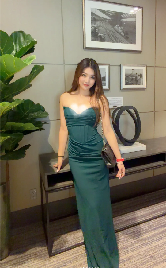 Elegant Sheath Green Wedding Guest Dresses Chiffon Sweetheart Long Evening Dresses ED05980