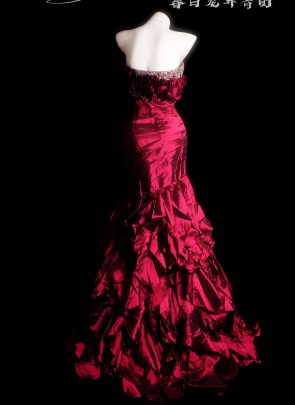 Elegant Purple Long Prom Dresses Satin Mermaid Evening Dresses Spaghetti Straps Party Dresses ED06054