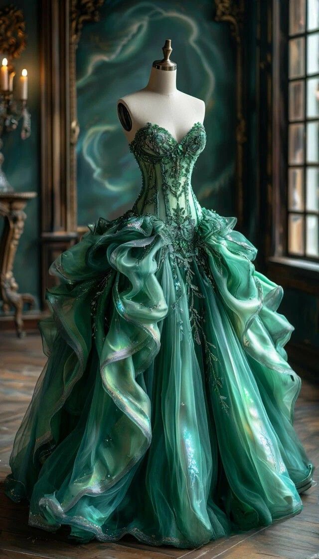 Gorgeous Green Long Prom Dresses Sweetheart A-Line Evening Dresses Tulle Sleeveless Quinceanera Dresses ED06237