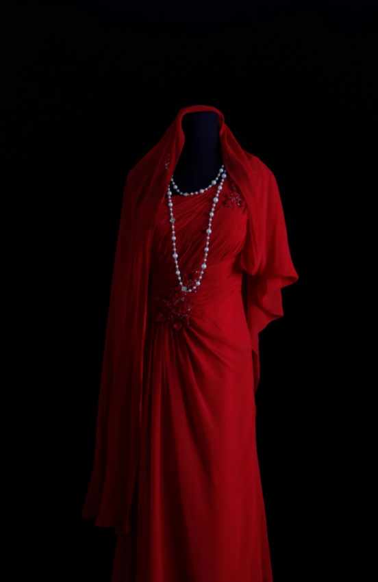 Glam Sheath Burgundy Long Prom Dresses Chiffon One-shoulder Evening Dresses ED06283