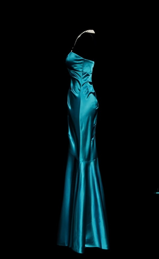 Elegant Mermaid Blue Long Prom Dress Satin Sweetheart Evening Dress Sleeveless Party Dress ED06393