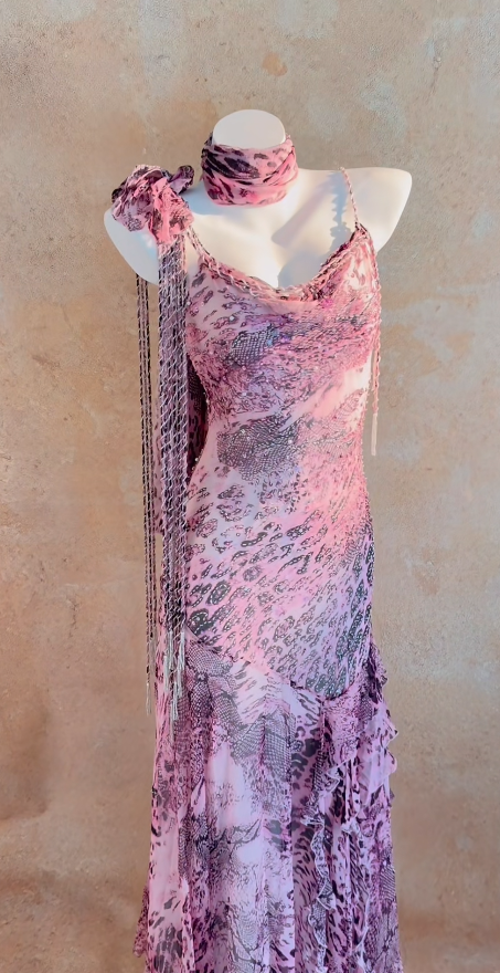 Robes d'anniversaire élégantes bleu dégradé, col en V, paillettes, mousseline, fourreau, robes de bal, robes de soirée ED04456