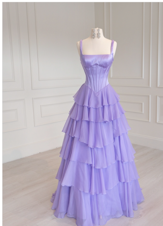 Robes d'anniversaire élégantes bleu dégradé, col en V, paillettes, mousseline, fourreau, robes de bal, robes de soirée ED04456