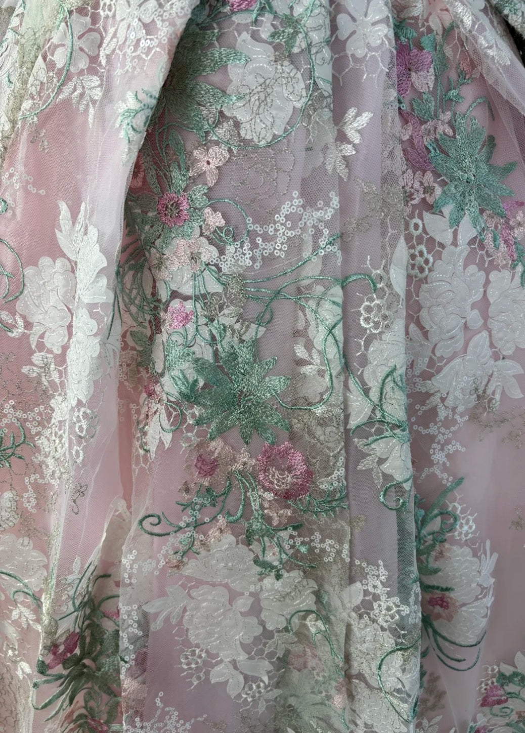 Chic Pink Long Prom Dress Sweetheart A-Line Evening Dress Embroidered Tulle Sleeveless Birthday Dress ED06584