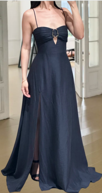 Robes d'anniversaire élégantes bleu dégradé, col en V, paillettes, mousseline, fourreau, robes de bal, robes de soirée ED04456