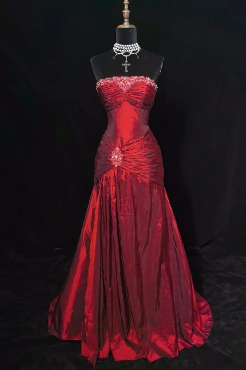 Robes d'anniversaire élégantes bleu dégradé, col en V, paillettes, mousseline, fourreau, robes de bal, robes de soirée ED04456