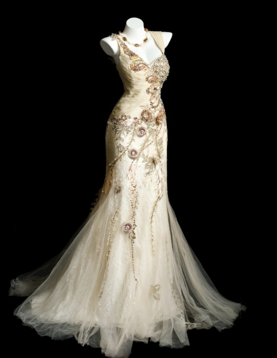 Chic Apricot Prom Dress Tulle Lace Appliques Birthday Dress Straps Mermaid Evening Dress ED07112