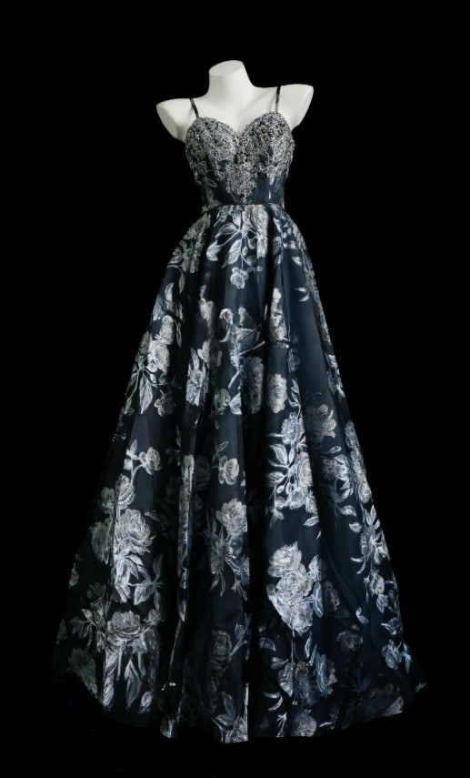 Chic Floral Prom Dress Appliques Birthday Dress Spaghetti Straps A-Line Evening Dress ED07115
