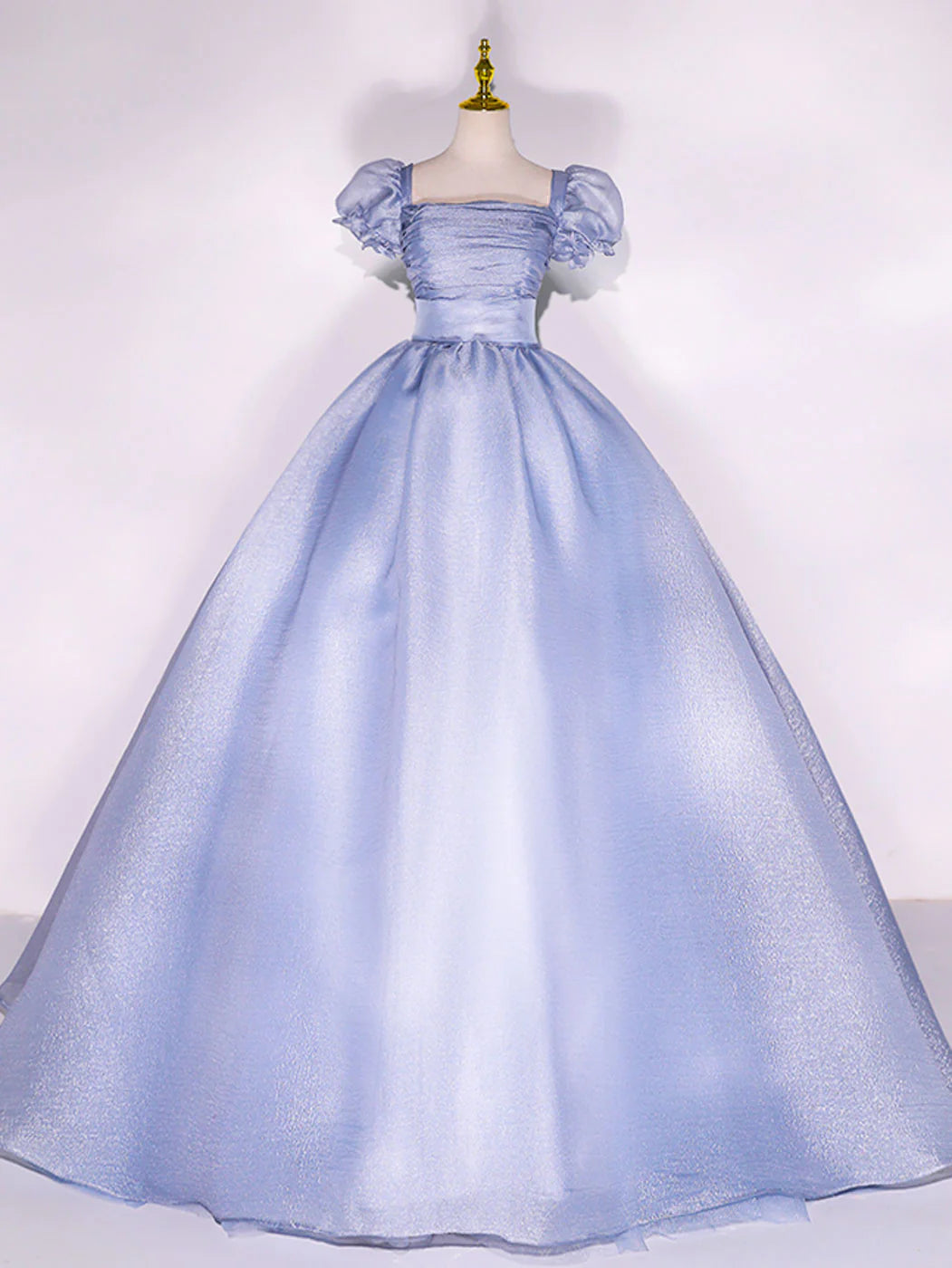 Blue Tulle Long Prom Dress, Tulle Blue Sweet 16 Dress ED0718 – EvaFashionDress Blue Tulle Long Prom Dress, Tulle Blue Sweet 16 Dress ED0718 – EvaFashionDress