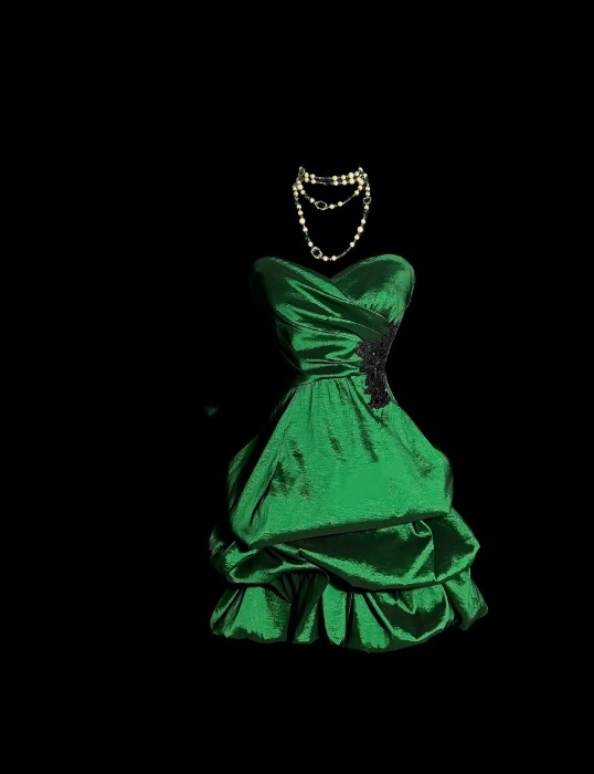 Elegantes kurzes grünes Abiballkleid Sweetheart Etuikleid Satin-Geburtstagskleid ED07444