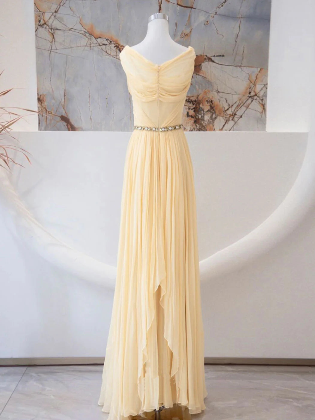 A-Linie Herzausschnitt Chiffon Langes Ballkleid, Chiffon Abendkleid ED0751