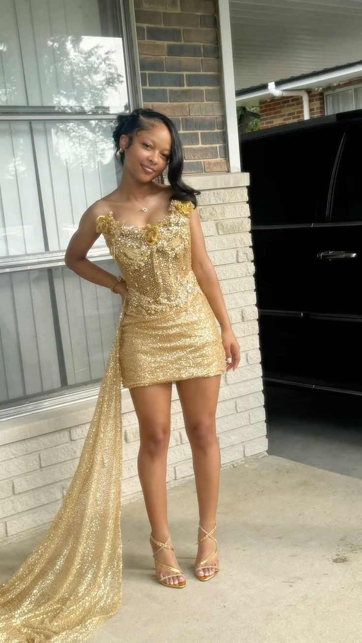 Gold Cocktail Dress Sweetheart Sheath Sequins Graduation Dress Tulle B EvaFashionDress Gold Cocktail Dress Sweetheart Sheath Sequins Graduation Dress Tulle B EvaFashionDress