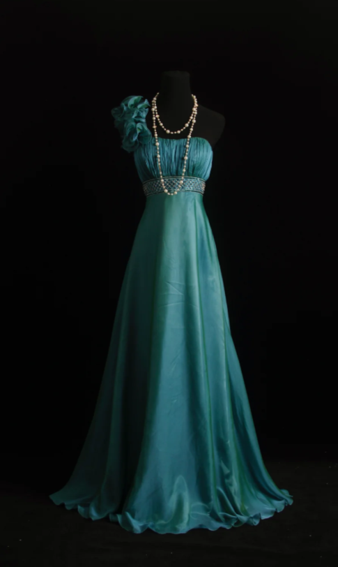 midnight blue plus size dresses Fashion Peacock Blue Wedding Guest Dress One-shoulder Sheath Satin Lon –  EvaFashionDress