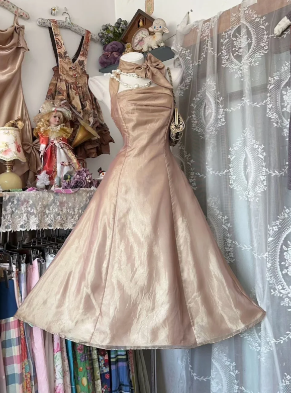 Chic Brown Short Prom Dress Halter A-Line Birthday Dress Tulle Cocktail Dress ED07818