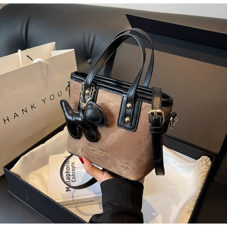 Versatile shoulder crossbody bag portable bucket bag ED0782