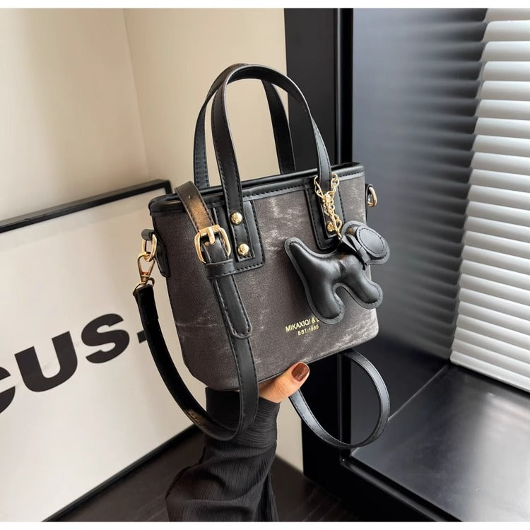 Versatile shoulder crossbody bag portable bucket bag ED0782