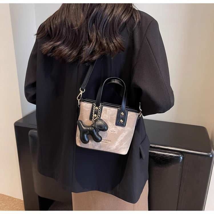 Versatile shoulder crossbody bag portable bucket bag ED0782