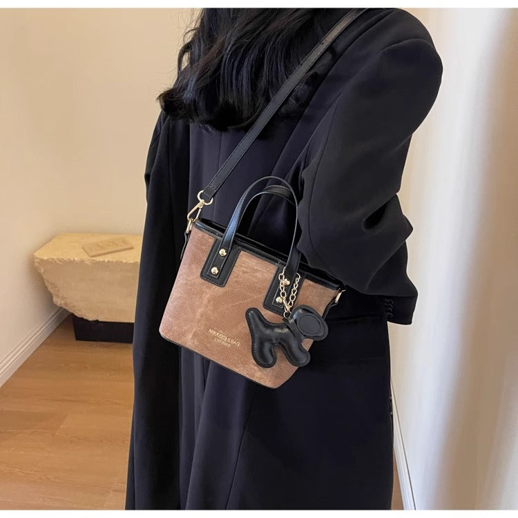 Versatile shoulder crossbody bag portable bucket bag ED0782