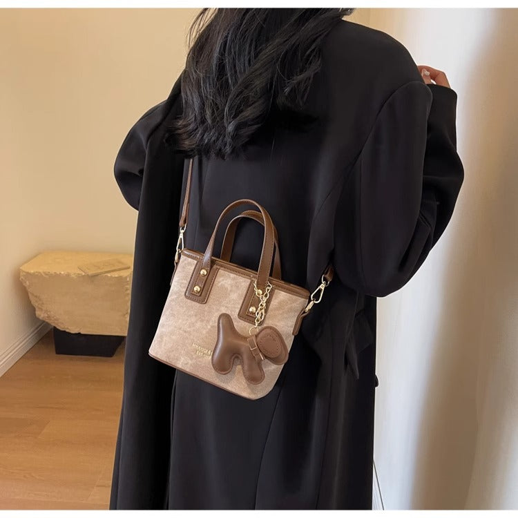 Versatile shoulder crossbody bag portable bucket bag ED0782