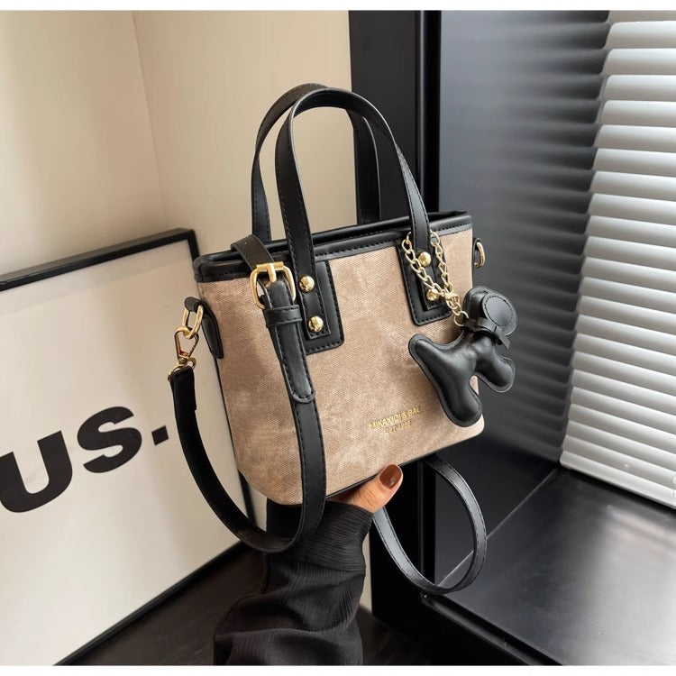Versatile shoulder crossbody bag portable bucket bag ED0782