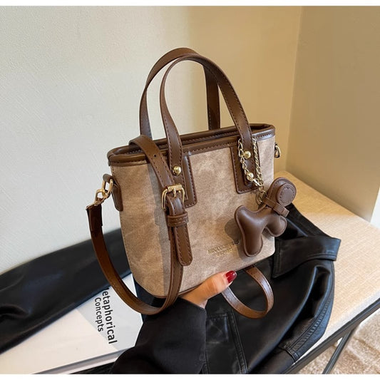 Versatile shoulder crossbody bag portable bucket bag ED0782