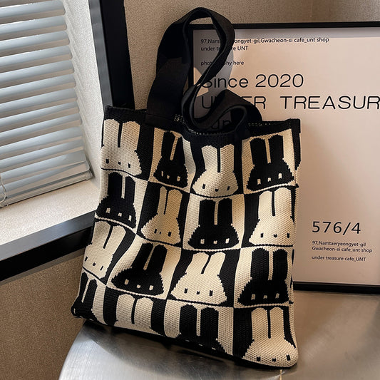 Large capacity woolen knitted handbag ED0785