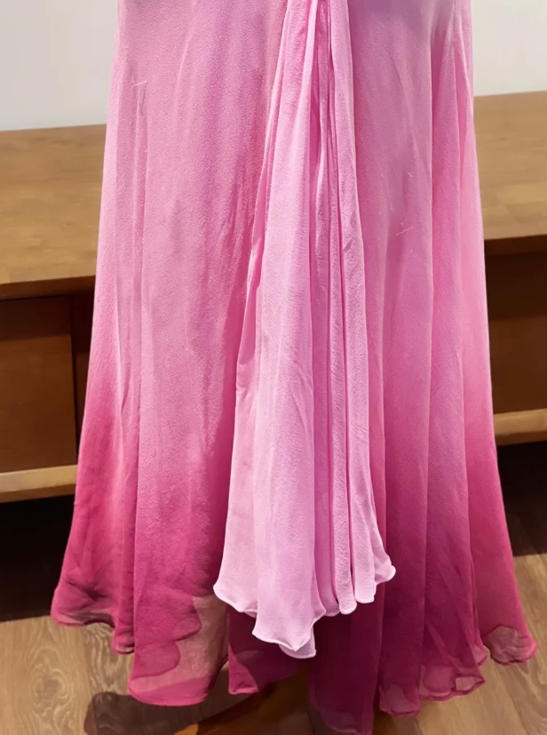 Robe de soirée longue fourreau Fairy Sweetheart Rose Robe de bal en mousseline perlée Robe d'anniversaire ED07915