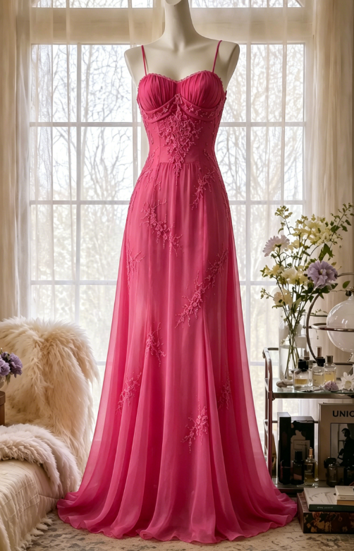 Elegant Spaghetti Straps Sheath Beaded Chiffon Long Evening Dress Hot EvaFashionDress Elegant Spaghetti Straps Sheath Beaded Chiffon Long Evening Dress Hot EvaFashionDress