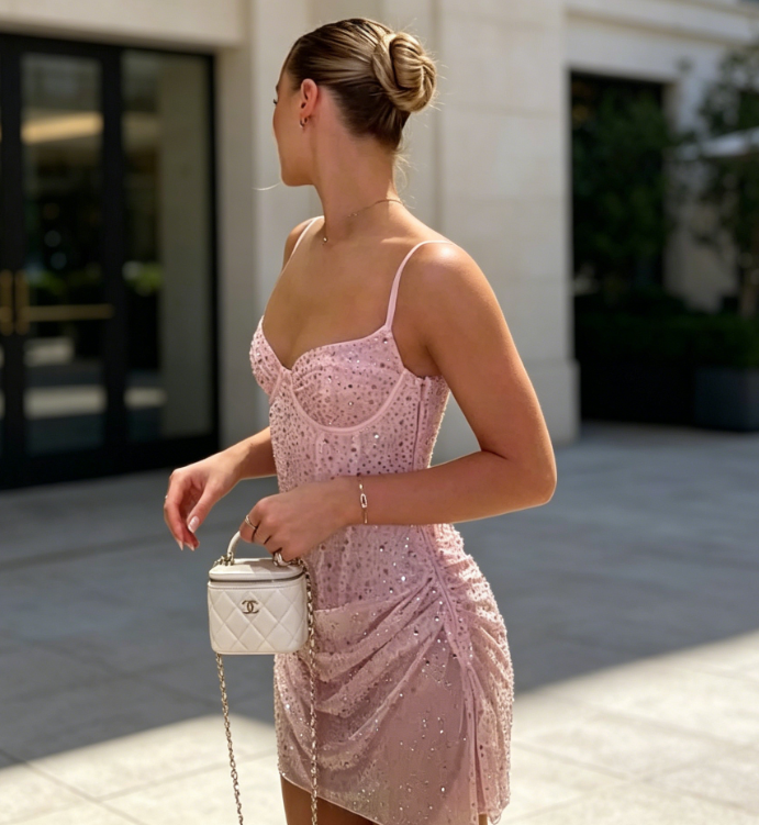 Simple Pink Homecoming Dress Spaghetti Straps Short Birthday Outfit Sh –  EvaFashionDress