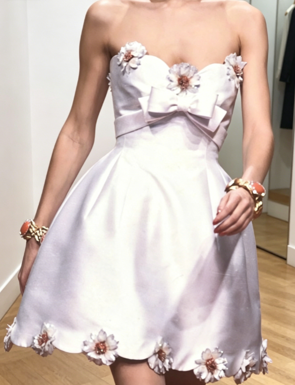 Chic White Homecoming Dress Sweetheart Satin Birthday Dress A-Line Graudation Party Dress ED08347