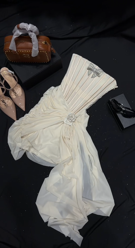Sexy Strapless Birthday Dress Chiffon Sheath Party Dress Apricot Homecoming Dress ED08473
