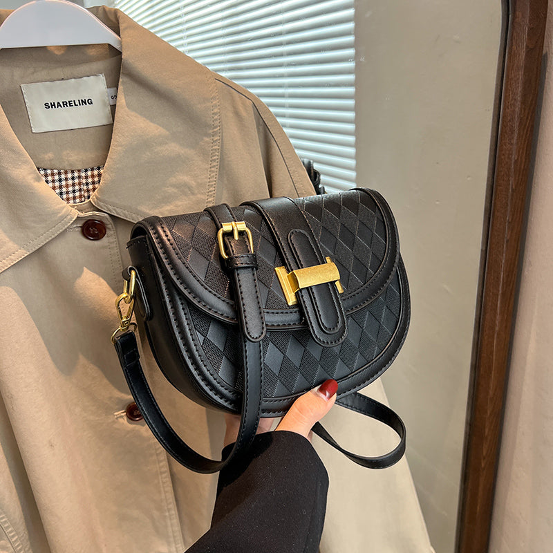 Versatile contrast color saddle bag ED0849