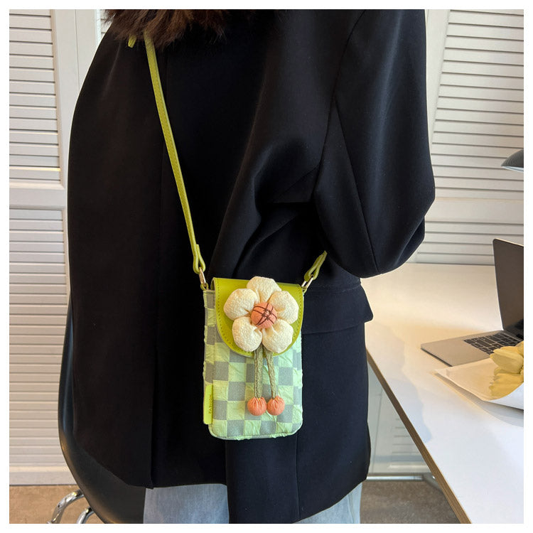 Fashion Lightweight Canvas Flower Mini Crossbody Phone Bag ED0852