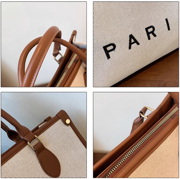 Large Capacity Canvas Crossbody Handbag Tote Bag ED0853