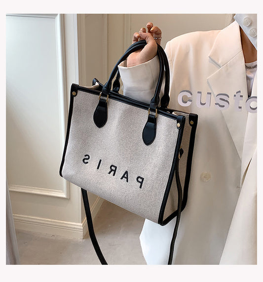 Large Capacity Canvas Crossbody Handbag Tote Bag ED0853