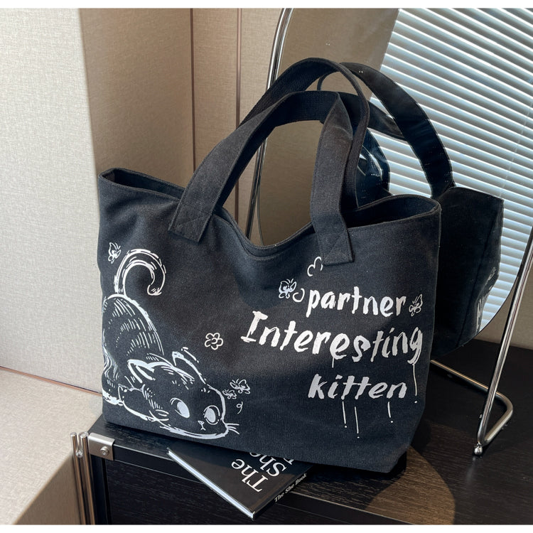 Casual large capacity canvas commuter shoulder bag ED0861