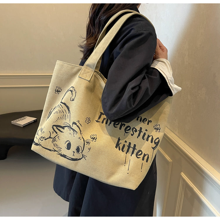 Casual large capacity canvas commuter shoulder bag ED0861