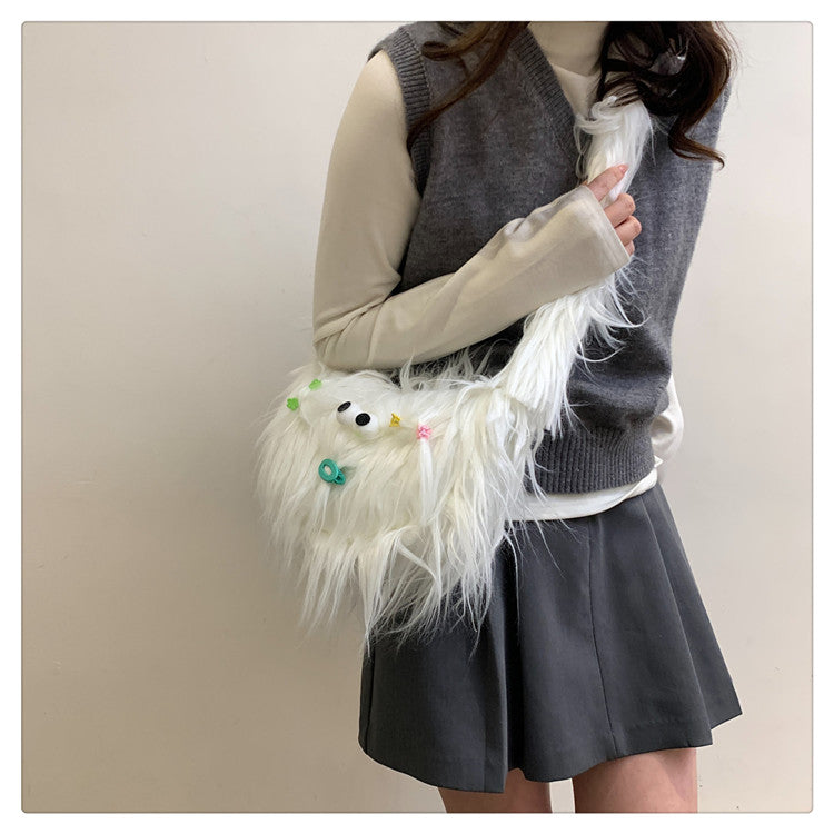 Ugly plush messenger bag cute shoulder dumpling bag ED0863