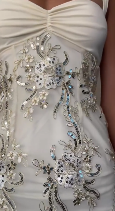 Chic White Hoco Dress Straps Sheath Graduation Party Dress Tulle Applique Birthday Dress ED08872